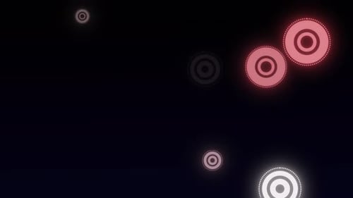 Abstract Glowing Circles Flowing Background Animation