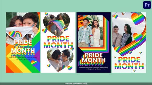 Pride Month Instagram Stories | Colorful Social Media Pack | Premiere Pro MOGRT Template