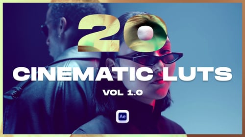 20 Cinematic LUTs Vol 1.0 for After Effects – Color Grading Presets Pack