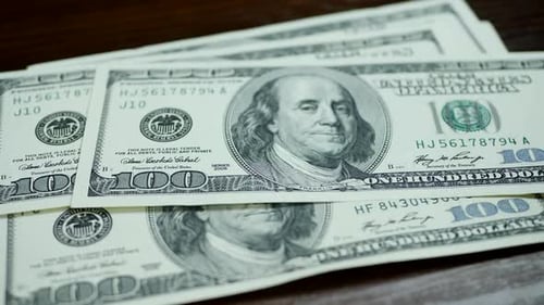 Pile of United States Hundred Dollar Bills