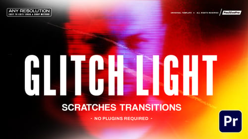 Dynamic Glitch and Light Leak Video Transitions Pack