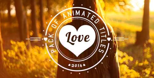 Romantic Love Titles with Elegant Badge Animations