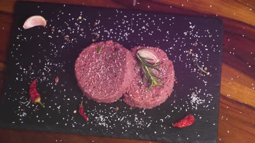 Burger végétalien à base de plantes Fake Vegeterian Boeuf Viande Gros plan Frais Impossible Veggie Food Beyond