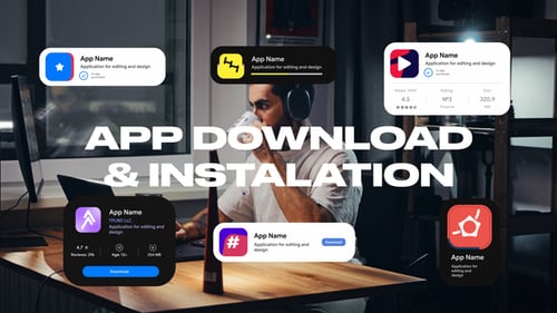 Interfaz de usuario de descarga e instalación de aplicaciones
