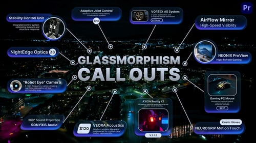 Glassmorphism Call Out Titles for Modern Product Showcases