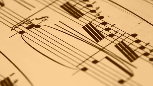 Close Up of Detailed Sheet Music