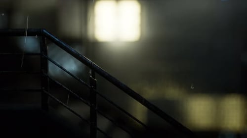 Realistic Heavy Rain Falling at Night with Atmospheric Lighting