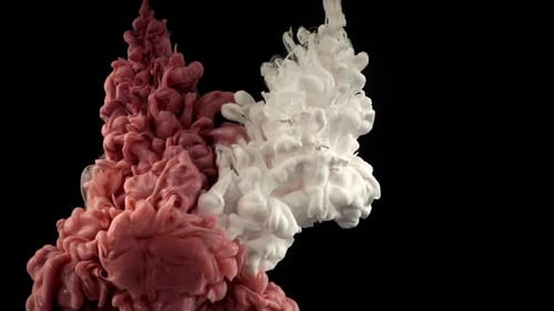 Ink Paint Mixing into Water Abstract