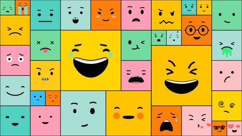 Flat Design Animated Emoji Faces Pack