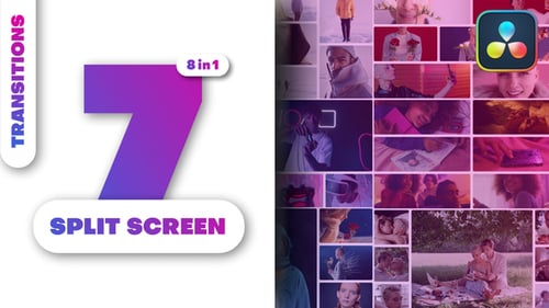 Transiciones multipantalla: pantalla dividida en 7