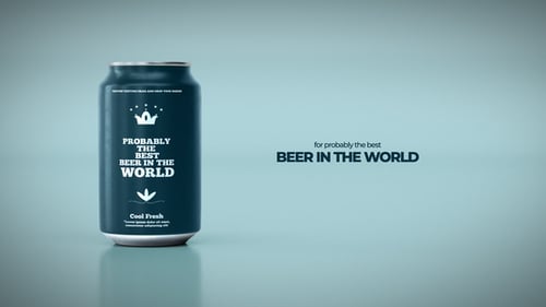 Maqueta de lata de cerveza de 12 oz