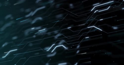 4K high technology seamless loop of the futuristic circuit board.