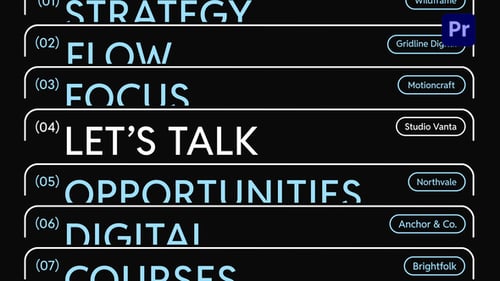 Loop Animation Text for Premiere Pro