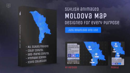 Moldawien Karte — Kartenkit Republik Moldawien