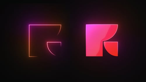 Animated Neon Line Logo Identity Reveal