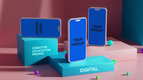 Promoción de aplicaciones móviles 3D | MOGRT