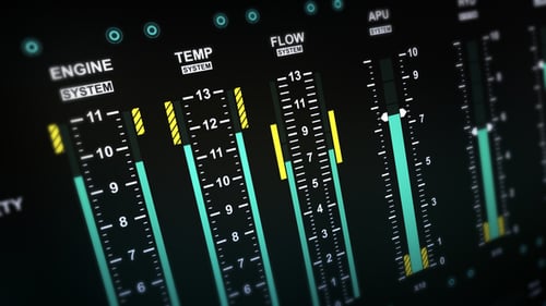 Dynamic Technical HUD Control Panel Interface