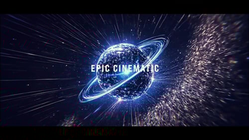 Futuristic Cinematic Digital Opener with Glowing Data Grid and Text