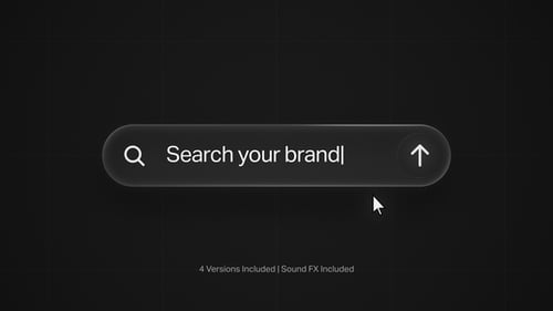Revelación del logotipo de Glass Search Bar