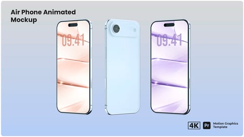 Air Phone Animated Mockup MOGRT