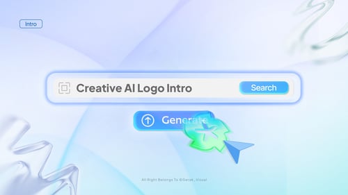 AI Logo Reveal with Digital Search Bar and Dynamic Grid Animation