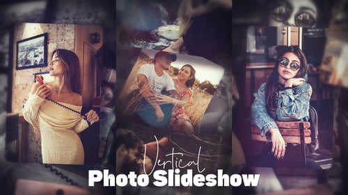 Elegant Vertical Photo Slideshow with Light Leaks and Bokeh