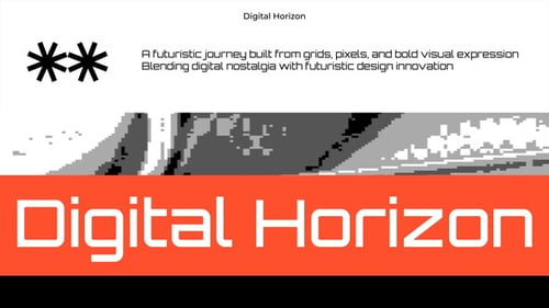 Dynamic Digital Pixel Art Title Reveal