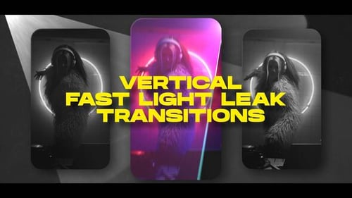 Dynamic Light Leak Transitions for Vertical Video Content