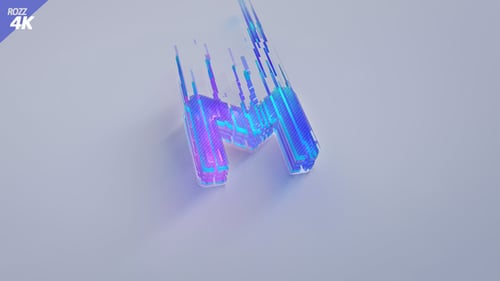 Digital White 3D Lines Logo