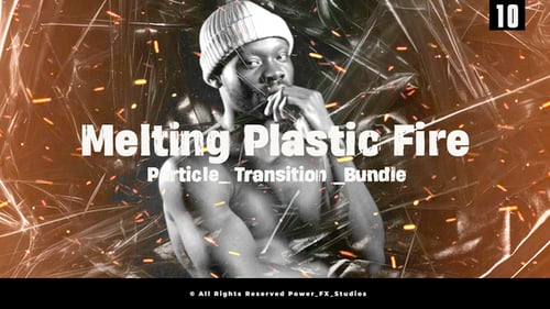 Melting Plastic Fire Particle Transition 4K Bundle Apple Motion