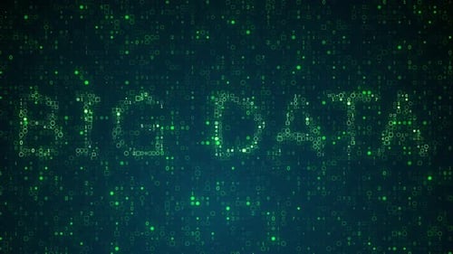 Futuristic Digital Code Grid Background Loop