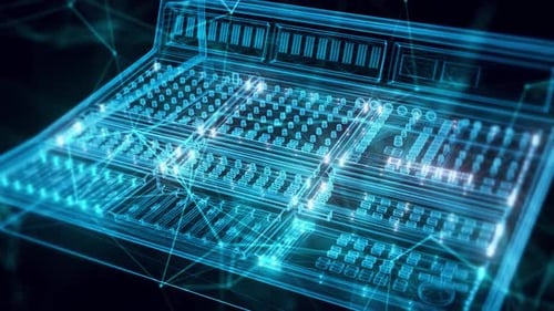 Sound Mixer Hologram Close Up Hd