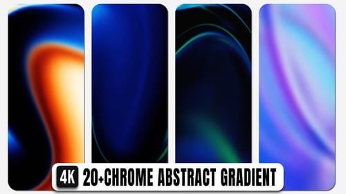 Fondo degradado de neón abstracto cromado para DR