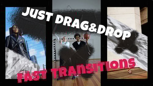 Fast Vertical Transitions With Cinematic Film Texture Overlays