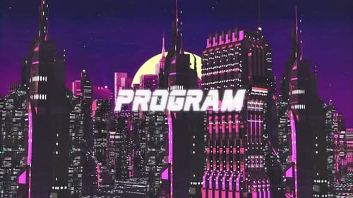 Retro Cyber City Background Program