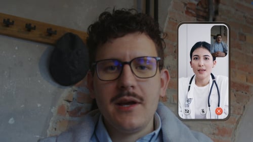 Pantalla de vídeo para videollamadas de cristal