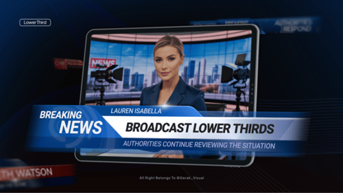 Professional News Broadcast Lower Thirds Pack with Animated Tickers