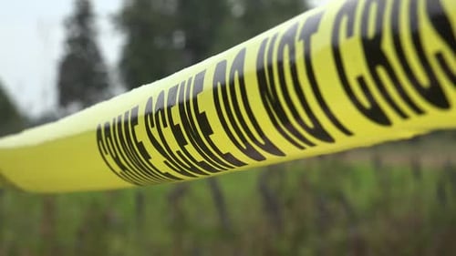 Crime Scene Tape Blowing in the Wind