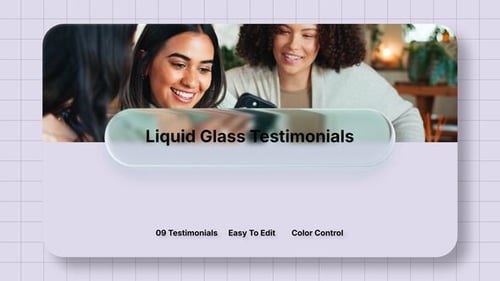 Liquid Glass Social Media Testimonials (MOGRT)