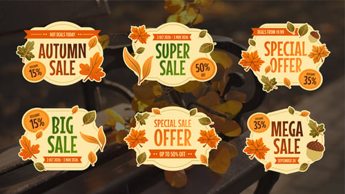 Títulos de desconto em promoção de outono