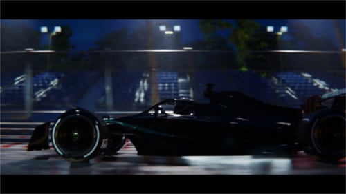 Revelación del logotipo de un coche de carreras