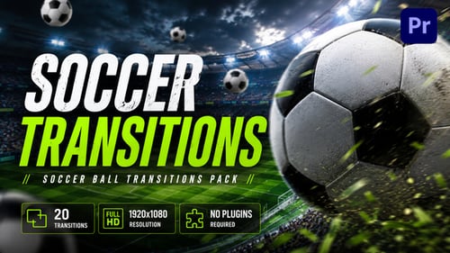 Soccer Transitions Pack – Football Ball Sports Transitions for Premiere Pro
