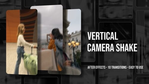 Vertical Split Screen Camera Shake Transitions for Social Media