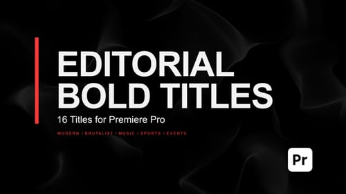 Bold Editorial Titles and Lower Thirds for Premiere Pro
