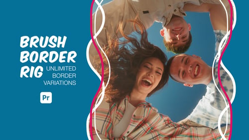 Animated Brush Border Rig MOGRT for Premiere Pro – Photo & Video Frames