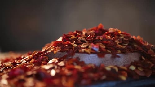 Close Up View of Red Pepper Flakes