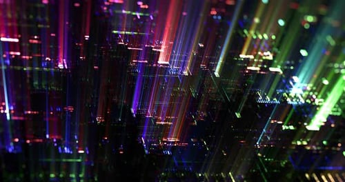 Futuristic Digital Data Stream Motion Background Loop