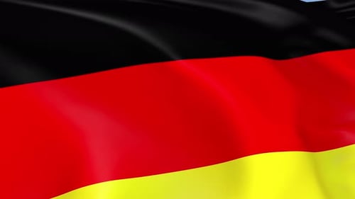 Waving Flag of Germany Realistic Animation