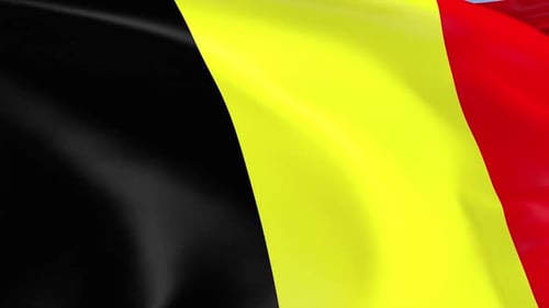 Dynamic Waving Belgium Flag Loop