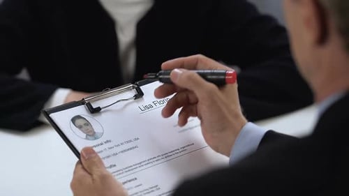 Company Employer Marking Applicant Name in Resume, Hiring Female Employee, Job